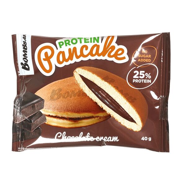 Панкейк неглазированный Bombbar с начинкой шоколадный крем, 40 г