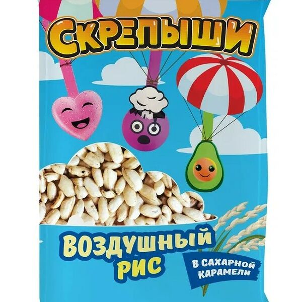 Воздушный рис Скрепыши в карамели