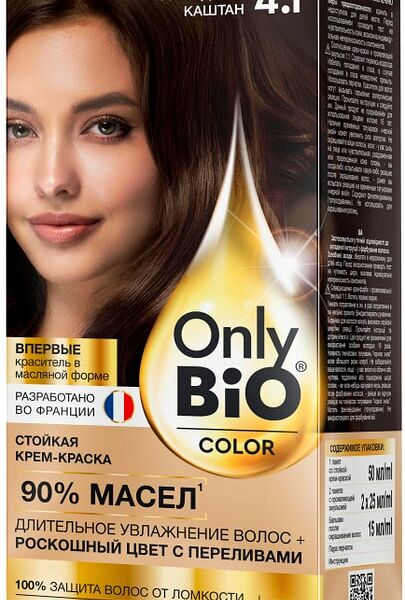 Краска для волос Only Bio Color тон 4.1 Холодный каштан 115 мл