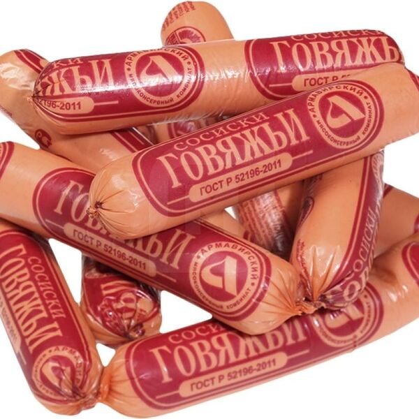 Сосиски Говяжьи Гост мини 1с мясн/продукт п/о Армавирский