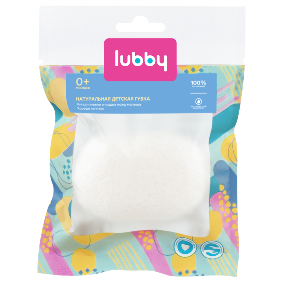 

Губка детская LUBBY натуральная, конжаковая