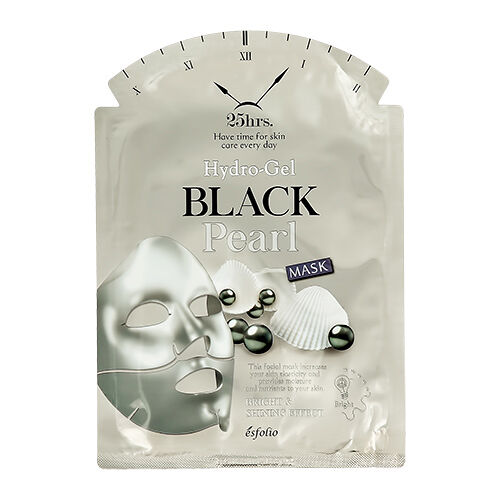 Маска для лица Esfolio 25hrs. гидрогелевая с экстрактом черного жемчуга для сияния кожи, 28 г