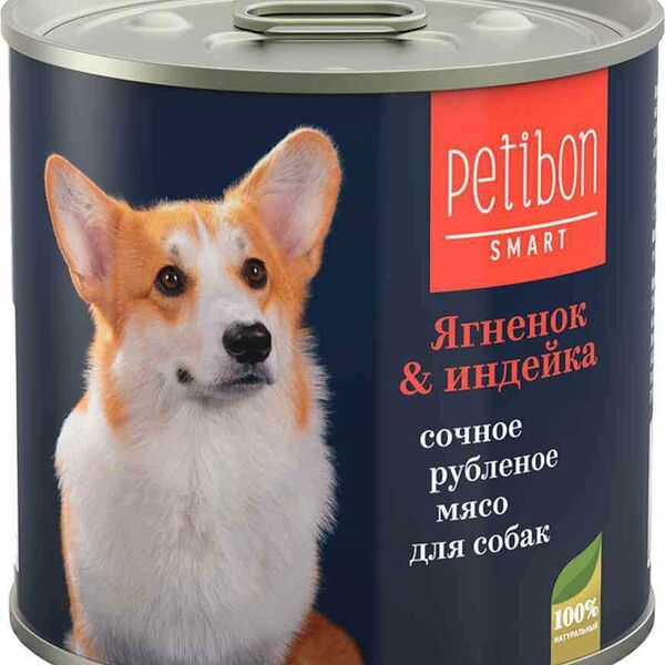 Корм Petibon Smart для собак влажный Ягненок и индейка, 240 г