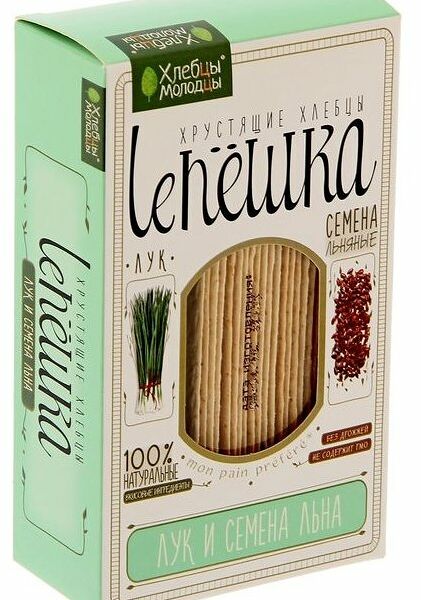 Хлебцы пшеничные Хлебцы-молодцы лепёшка с луком и семенами льна