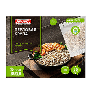 

Крупа перловая Ярмарка 4х62.5 г в пакетиках Россия