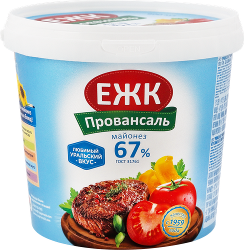 

Майонез ЕЖК Провансаль 67% 900 мл