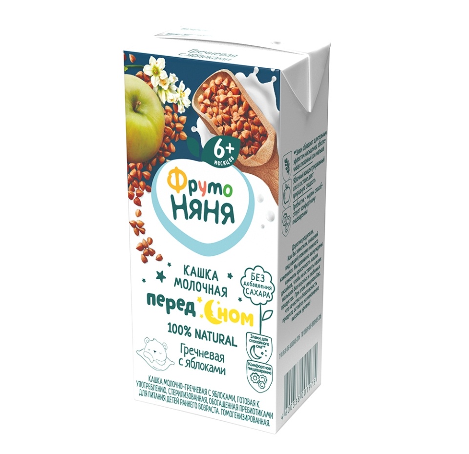 

Каша ФрутоНяня Молочно-гречневая с яблоками 200 мл