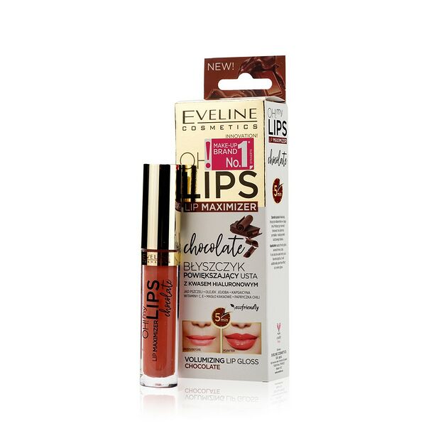 Блеск для увеличения объёма губ Eveline Oh! My Lips Maximizer Chocolate