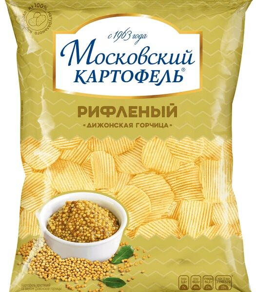 Чипсы Московский картофель рифленые Дижонская горчица  