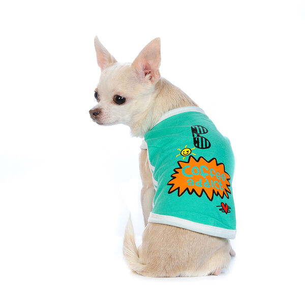 Футболка для собак S бирюзовый (унисекс)