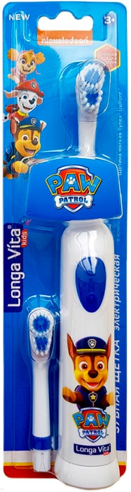 

Зубная щётка детская Paw Patrol ротационная с 2 насадками от 3 лет, Longa Vita, 1 шт., Китай