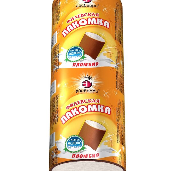 Мороженое Филевская Лакомка пломбир в шоколадной глазури, батончик, 90 г
