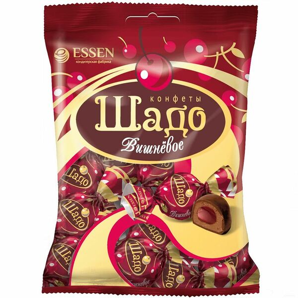 Конфеты Essen шадо вишневое с желейной начинкой, 200г