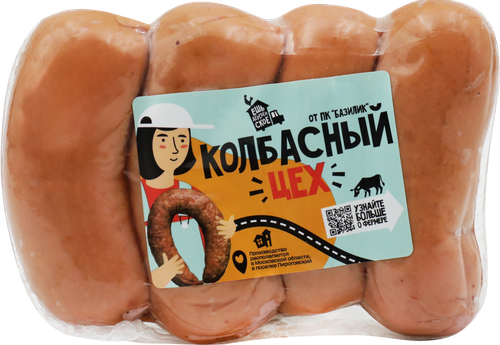 

Сардельки ПК БАЗИЛИК Нежность, весовые