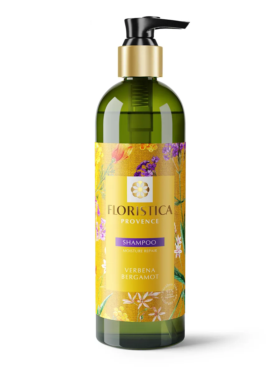 

Шампунь для волос Floristica Provence для окрашенных и поврежденных волос вербена лимонная и бергамот, 345 мл
