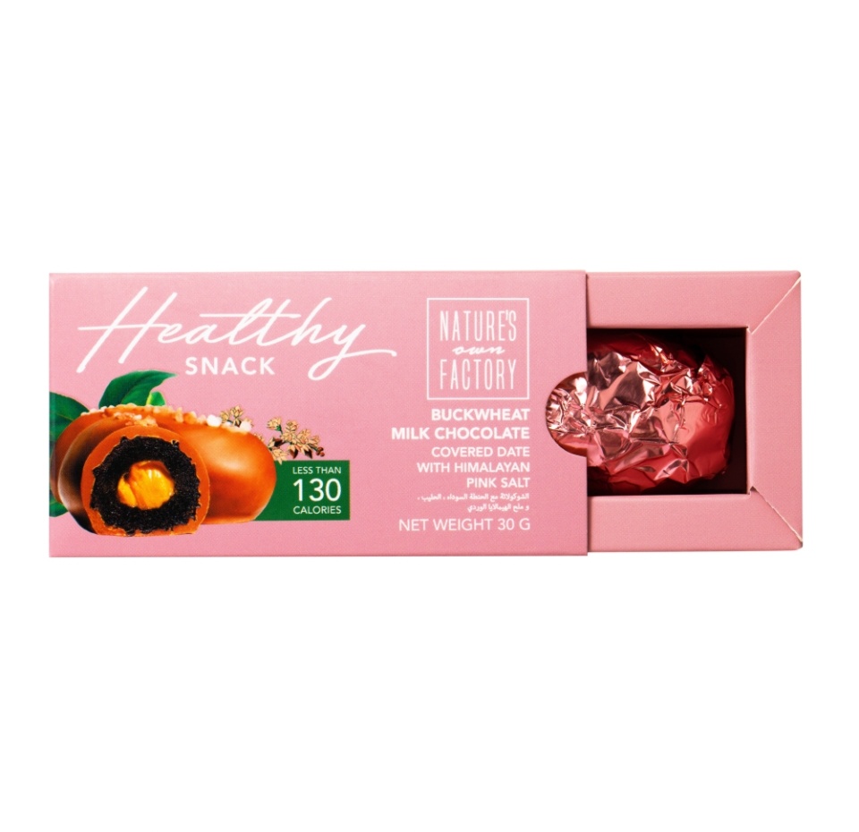 

Финик Nature`s Own Factory в гречишном молочным шоколаде с гималайской розовой солью 30 г
