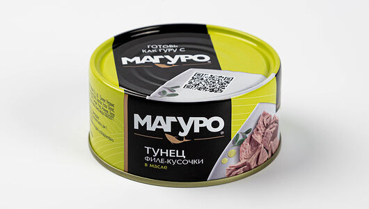 Филе-кусочки тунца Магуро в масле 170г без заливки 85г