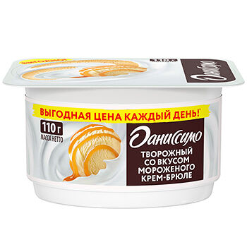 Десерт творожный Даниссимо со вкусом крем-брюле 5.5%,110 г