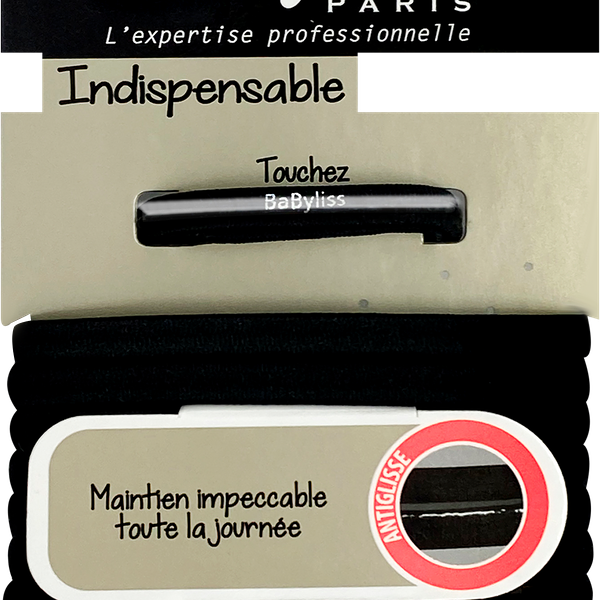 Резинки для волос BABYLISS PARIS Sport черные нескользящие, Арт. BS794602, 10шт