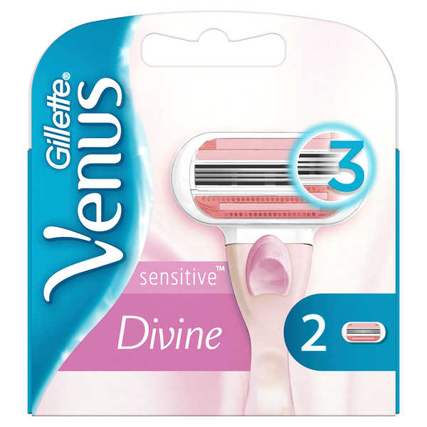 Кассеты Venus Divine Sensitive (Венус Дивайн Сенситив), 2 шт ТМ Gillette (Жиллетт)