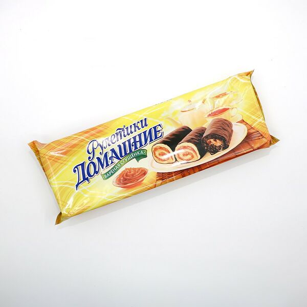 Мини-рулеты бисквитные Рулетики Домашние с кремом вар сгущ 150г