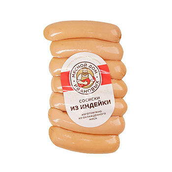 Сосиски Мясной Дом Ивановых из индейки н/о Россия