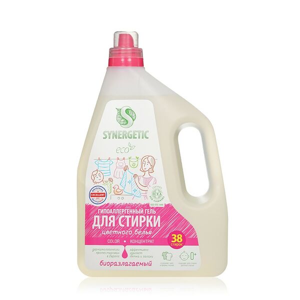 Гипоаллергенный гель для стирки цветного белья Synergetic Color
