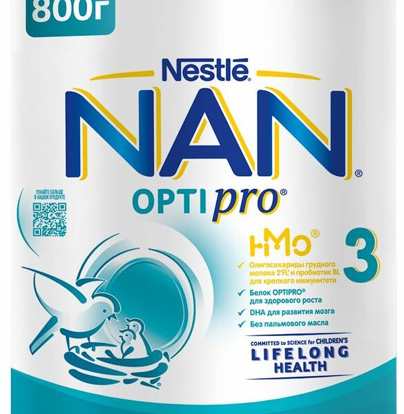 Смесь Nan 3 Optipro молочная с 12 месяцев, 800г