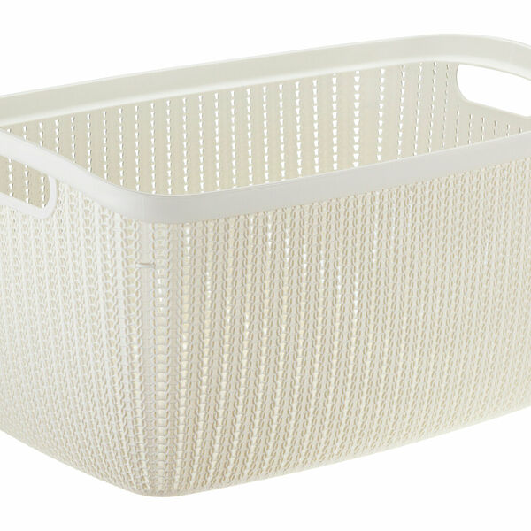 Корзина Вязание Idea цвет: белый ротанг 350×485×260 мм