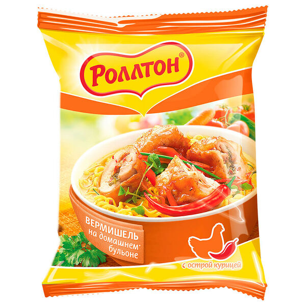 Вермишель Роллтон 60г б/п куриная острая