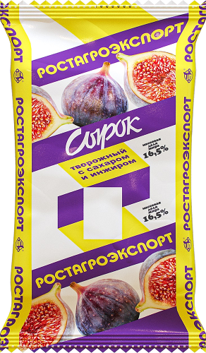 Сырок Ростагроэкспорт творожный инжир 16.5% 90 г