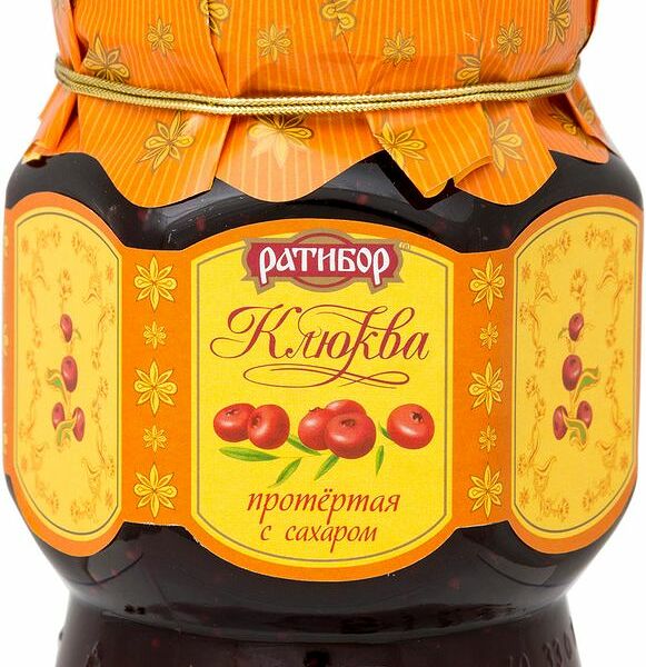 Клюква протертая Ратибор с сахаром