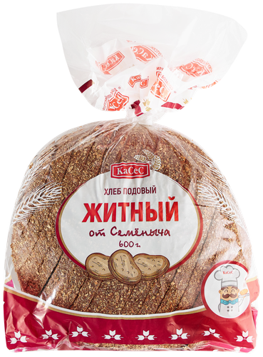 

Хлеб Касес Житный от Семеныча в нарезке 600 г