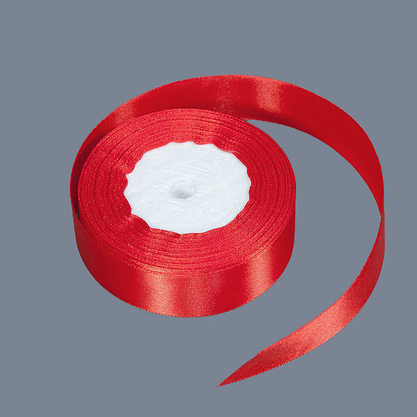 Лента атласная красная (1 метр)