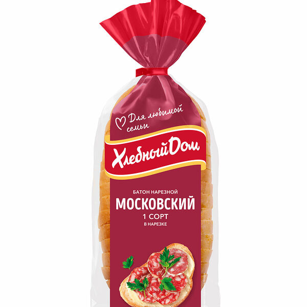 Батон Нарезной Московский ТМ Хлебный дом