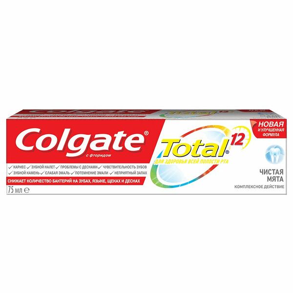 Зубная паста Colgate Total 12 Чистая мята 75 мл