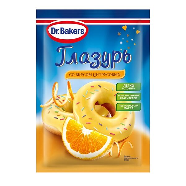 Глазурь Dr. Bakers со вкусом цитрусовых 90 г