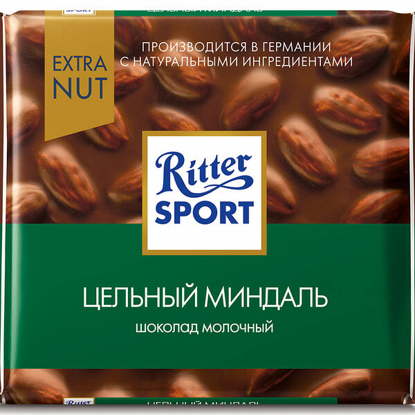 Шоколад Ritter Sport молочный с цельным миндалем