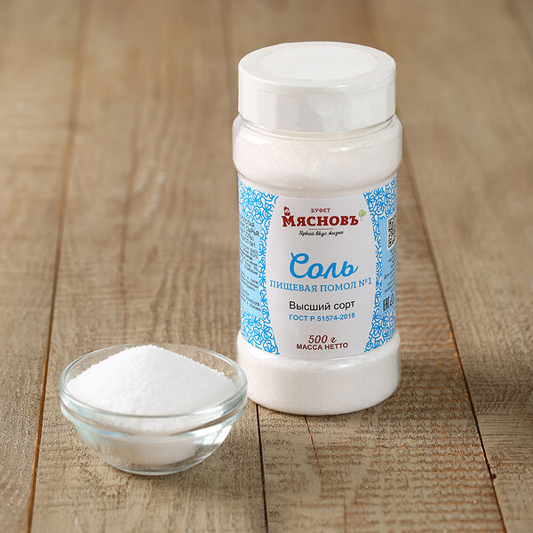 Соль пищевая каменная первый помол Мясновъ Буфет 500 г
