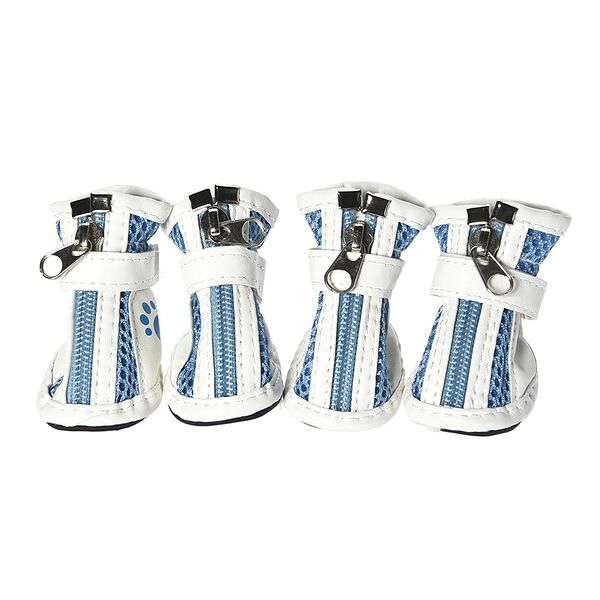 Ботинки для собак FOXIE Paws L 6х4,3см голубые