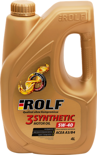 

Масло синтетическое Rolf 3-Synthetic 5W-40 Acea A3/B4 4 л