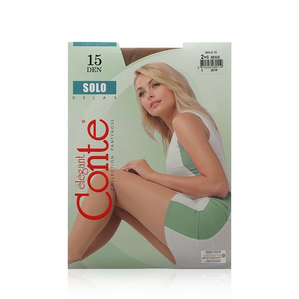 Колготки женские Conte Solo 15 Бежевые (Beige) р. 2