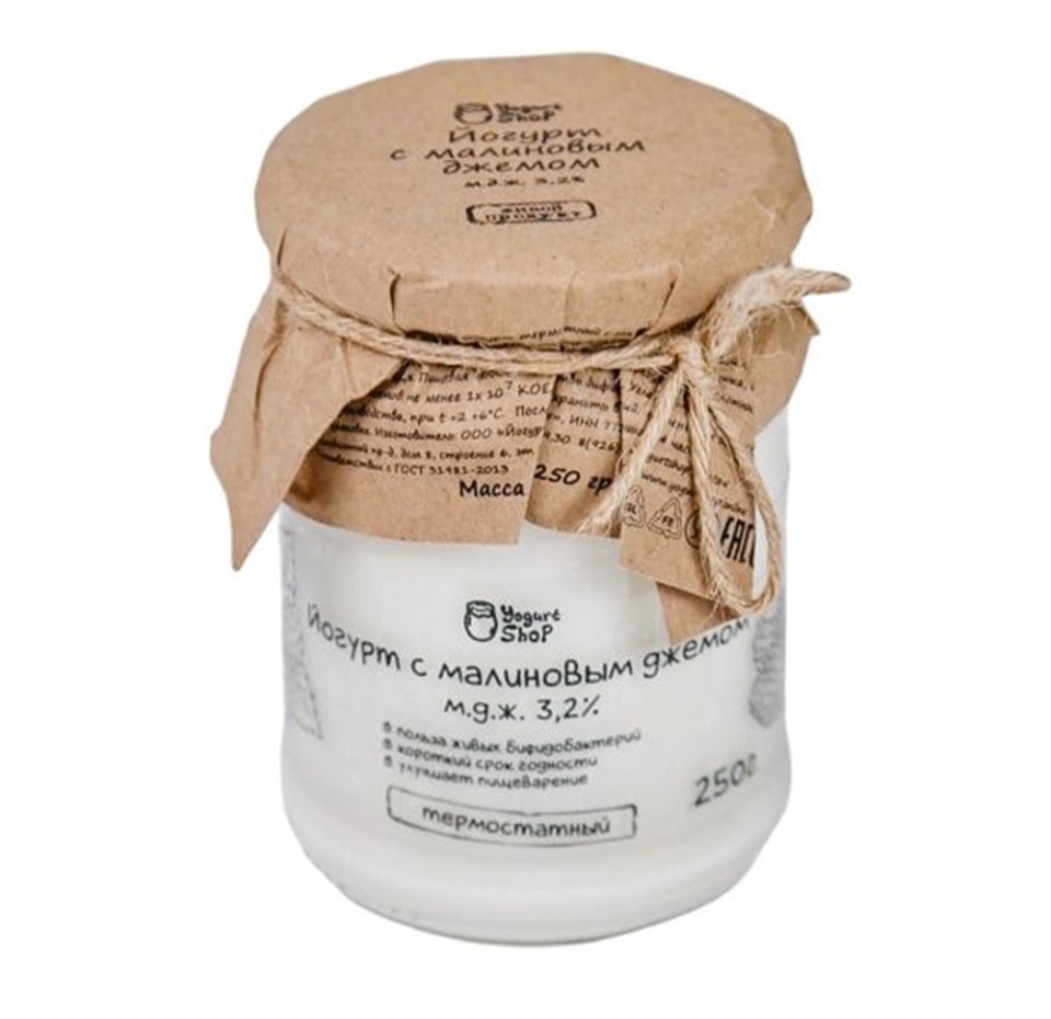 

Йогурт Yogurt Shop с малиновым джемом 3.2% 250 г