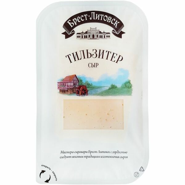 Сыр Брест-Литовск Тильзитер полутвердый 45% 130 г