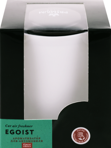

Ароматизатор автомобильный PREMIUM CLUB Prestige Egoist, на торпеду, Арт. 10354