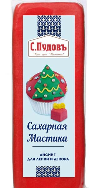 Мастика С.Пудовъ сахарная Красная 100г