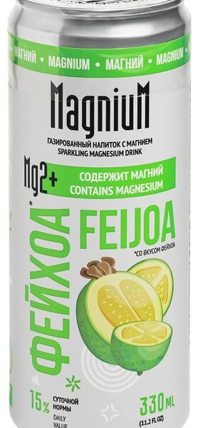 Напиток MagniuM Функциональный кондиционированный цитратом магния Фейхоа газированный 330мл