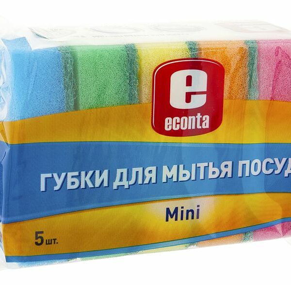 Губки для мытья посуды Econta Mini, 5 шт