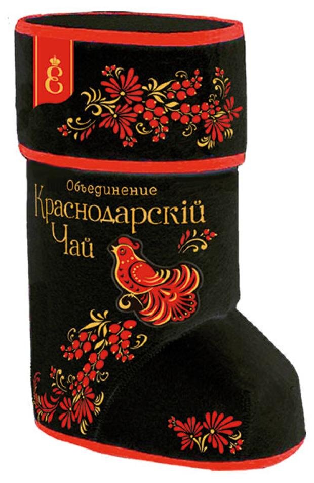 

Подарочный набор Краснодарский чай Валенок чай черный листовой 70 г дизайн в ассортименте 1 шт.