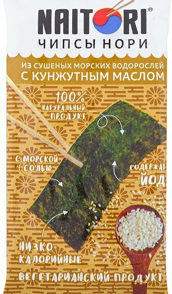 Чипсы Naitori Нори с кунжутным маслом 3г